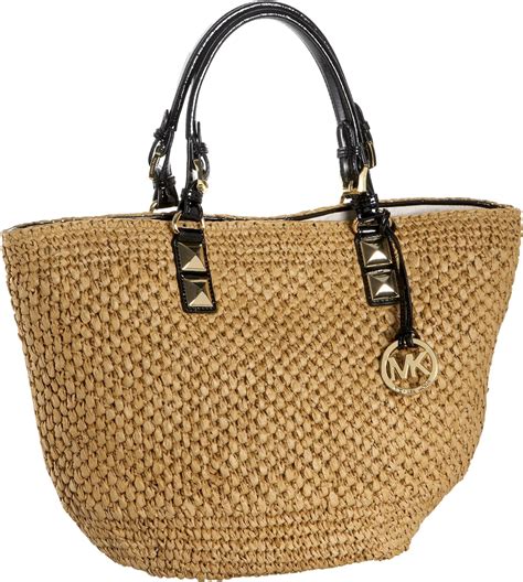 michael kors santorini large straw basket tote